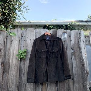 gap genuine leather jacket